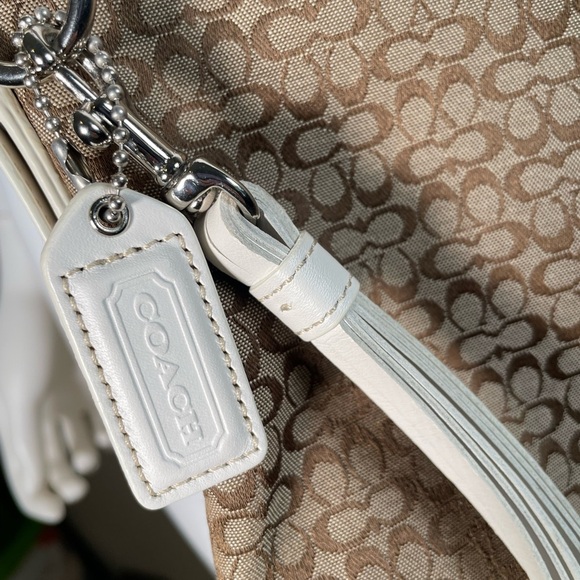 VTG COACH Signature Convertible Shoulder Crossbody Slim Bag Purse F10417 Jaquard - Picture 5 of 16